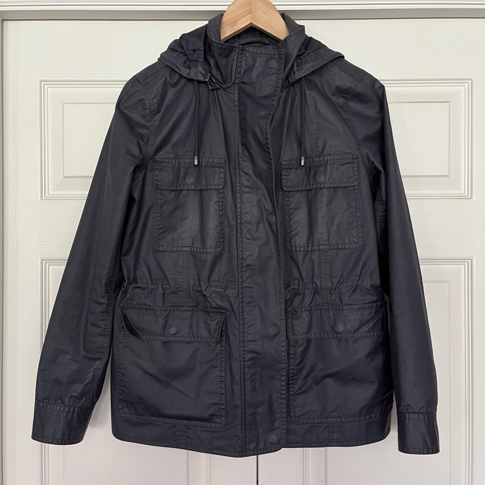 {Banana Republic Factory} Coated Jacket in Navy Medium Weight - Womens XS